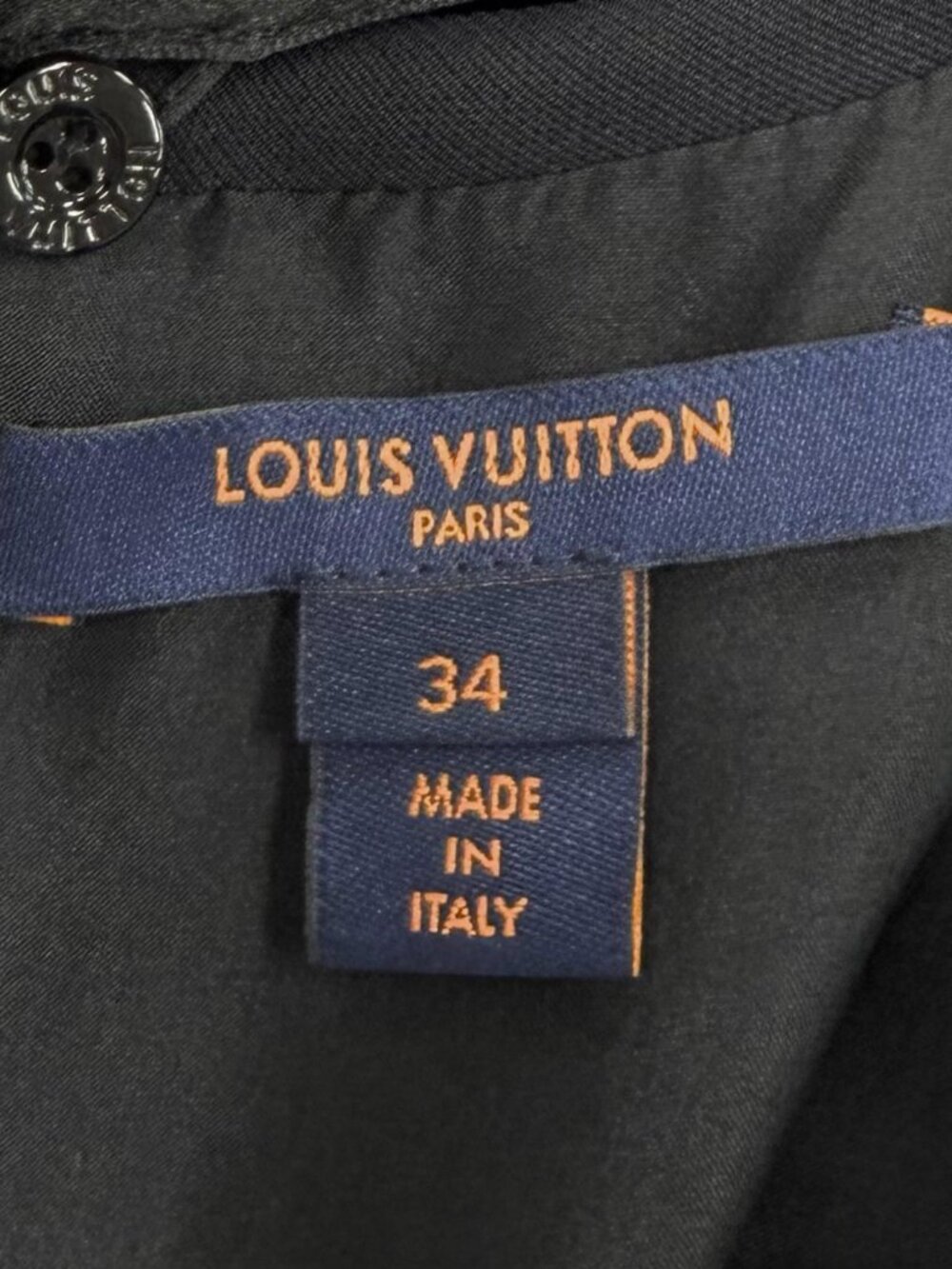 Louis Vuitton Wool Silk Blend Ribbon Collar Logo Zip Knee Length Sleeveless - Picture 7 of 11